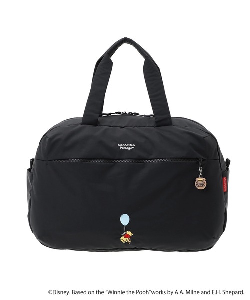 Manhattan Portage(マンハッタンポーテージ)の「PALMETTO BOSTON BAG NYLON TUSSAH QUILL 25 / POOH(ボストンバッグ・レディース・ブラック・LARGE)」の7枚目の写真