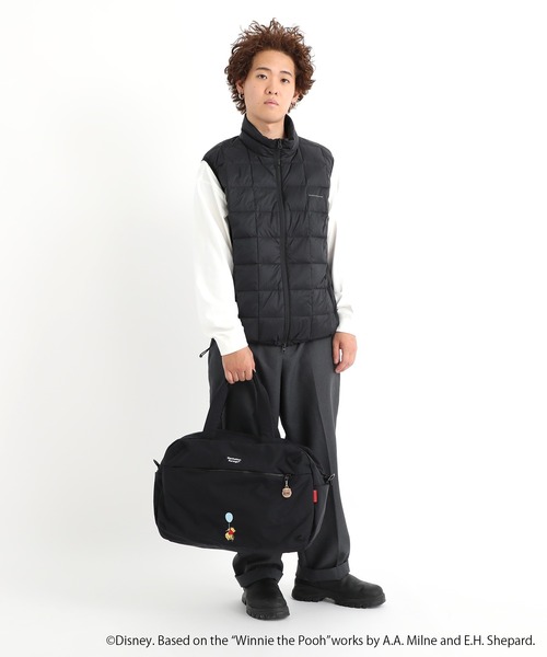 Manhattan Portage(マンハッタンポーテージ)の「PALMETTO BOSTON BAG NYLON TUSSAH QUILL 25 / POOH(ボストンバッグ・レディース・ブラック・LARGE)」の5枚目の写真
