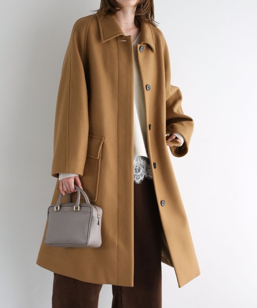 セール】ダブルメルトンステンカラーコート（ステンカラーコート