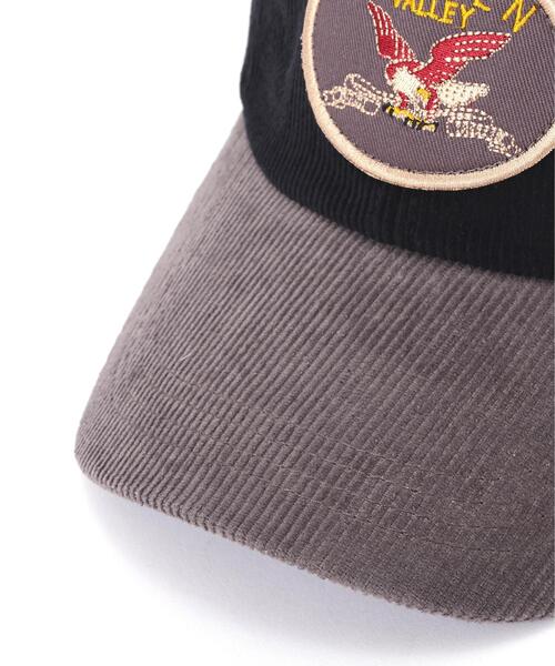 AVIREX（アヴィレックス）の「AUTHENTIC EAGLEMOTIF WAPPEN CORDUROYLAW CAP / オーセンティック イーグルモチーフ ワッペン コーデュロイ キャップ / AVIREX / アヴィレックス（キャップ・メンズ・ブラック/その他・F）」の14枚目の写真