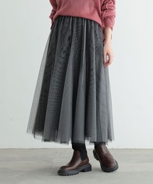 n'OrLABEL | 【機能素材】『裏起毛配色ボリュームチュールスカート』(スカート)