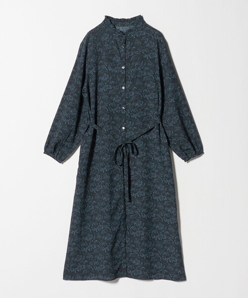 A DAY IN THE LIFE UNITED ARROWS(アデイインザライフユナイテッドアローズ)の「フリルネック シャツワンピース <A DAY IN THE LIFE>(ワンピース・レディース・ブラック/モカ/ネイビー・FREE)」の3枚目の写真