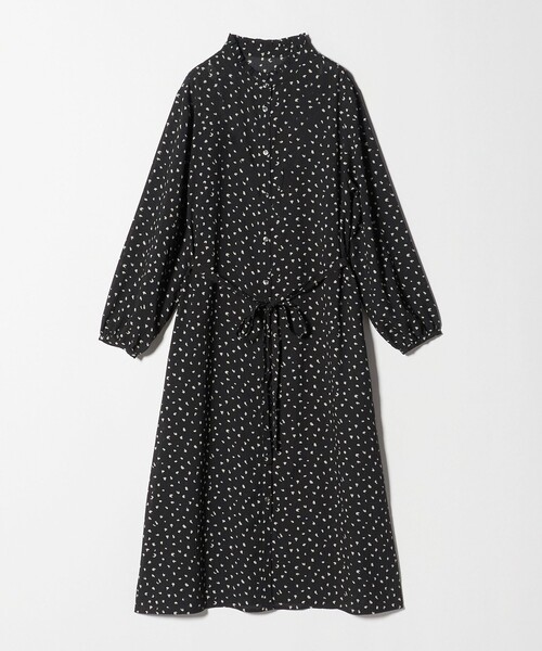 A DAY IN THE LIFE UNITED ARROWS(アデイインザライフユナイテッドアローズ)の「フリルネック シャツワンピース <A DAY IN THE LIFE>(ワンピース・レディース・ブラック/モカ/ネイビー・FREE)」の2枚目の写真
