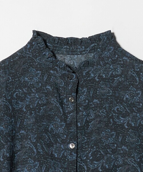 A DAY IN THE LIFE UNITED ARROWS(アデイインザライフユナイテッドアローズ)の「フリルネック シャツワンピース <A DAY IN THE LIFE>(ワンピース・レディース・ブラック/モカ/ネイビー・FREE)」の5枚目の写真