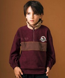 nexchic（ネクシック）の「ロゴ刺しゅう切り替えスキッパートレーナー(110~150cm)（スウェット・キッズ）」