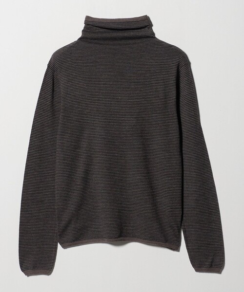 UNITED ARROWS(ユナイテッドアローズ)の「<Camoshita>ボーダー ハイネック ロングスリーブ ニット(ニット/セーター・メンズ・ダークグレー/パープル/ベージュ・M/L/S)」の2枚目の写真