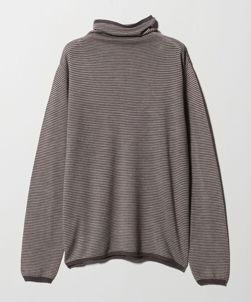 UNITED ARROWS(ユナイテッドアローズ)の「<Camoshita>ボーダー ハイネック ロングスリーブ ニット(ニット/セーター・メンズ・ダークグレー/パープル/ベージュ・M/L/S)」の9枚目の写真
