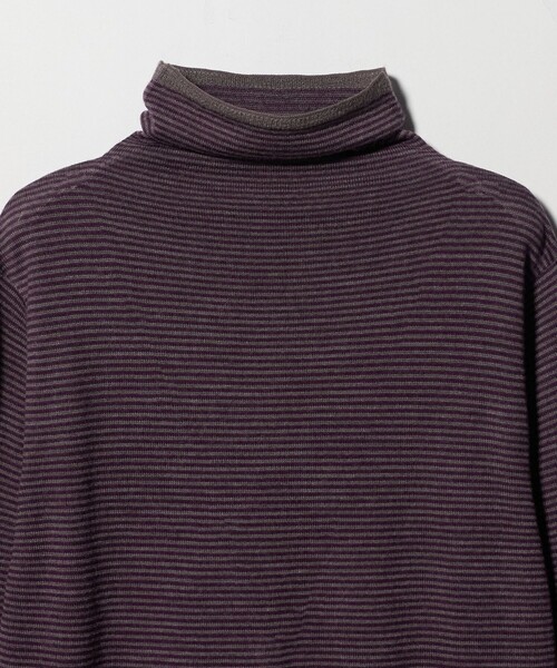 UNITED ARROWS(ユナイテッドアローズ)の「<Camoshita>ボーダー ハイネック ロングスリーブ ニット(ニット/セーター・メンズ・ダークグレー/パープル/ベージュ・M/L/S)」の12枚目の写真