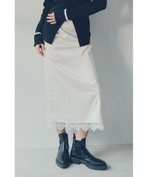 YOOU（ユー）の「Hem lace skirt(ヘムレーススカート）（スカート）」