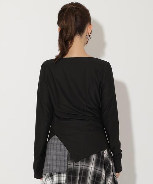 AND COUTURE（アンドクチュール）の「ドレープカットソー（Tシャツ/カットソー・レディース・ダークブラウン/ピンク/ブラック・FREE）」の17枚目の写真