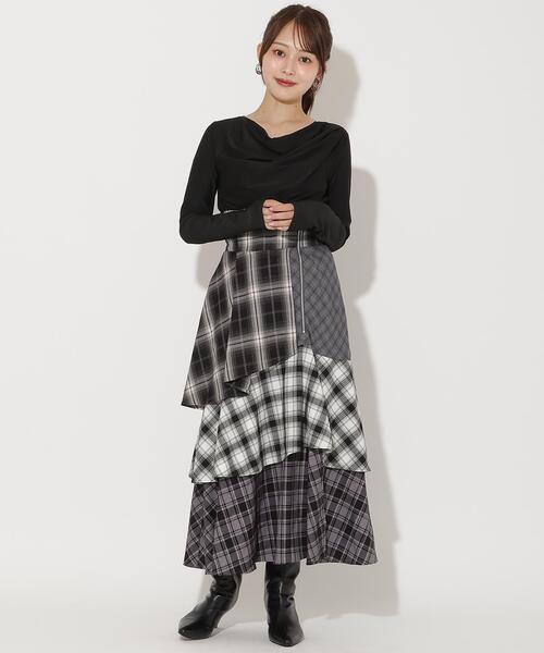 AND COUTURE（アンドクチュール）の「ドレープカットソー（Tシャツ/カットソー・レディース・ダークブラウン/ピンク/ブラック・FREE）」の21枚目の写真