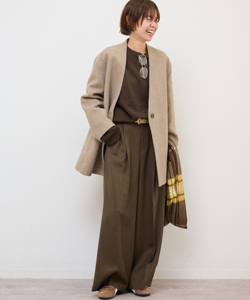尾州ウールシャギージャケットコート（その他アウター