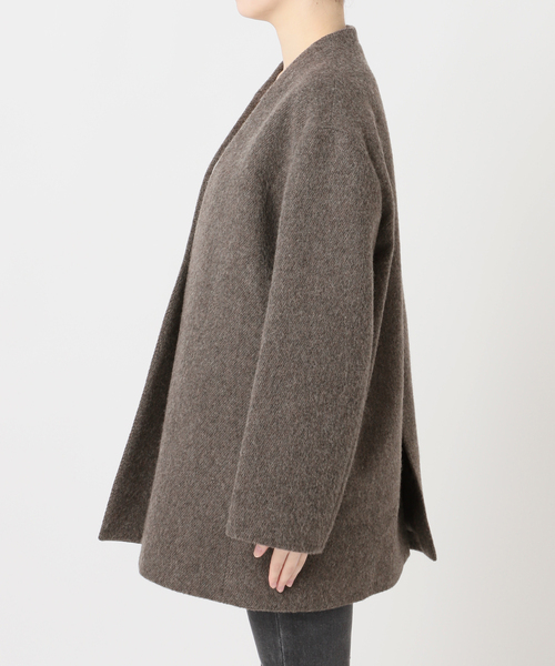 JOURNAL STANDARD relume（ジャーナルスタンダード　レリューム）の「尾州ウールシャギージャケットコート（その他アウター・レディース・ブラウン/ベージュ・FREE）」の17枚目の写真