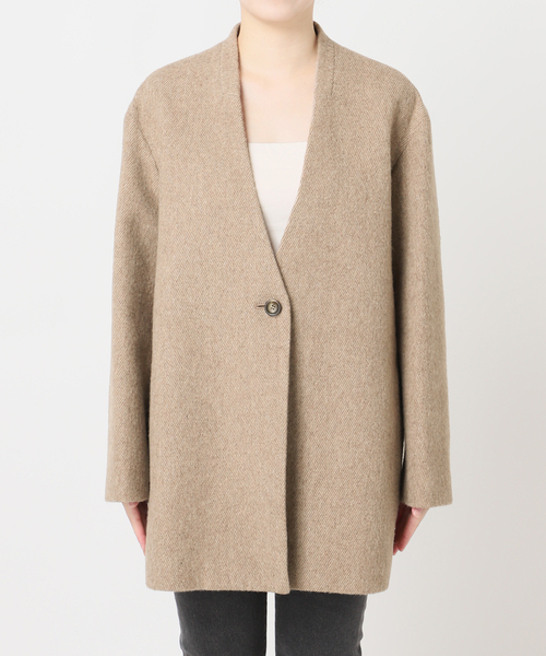 セール】尾州ウールシャギージャケットコート（その他アウター