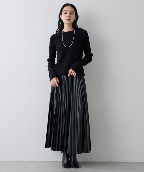 Drawing Numbers】エコレザープリーツスカート（スカート）｜Drawing