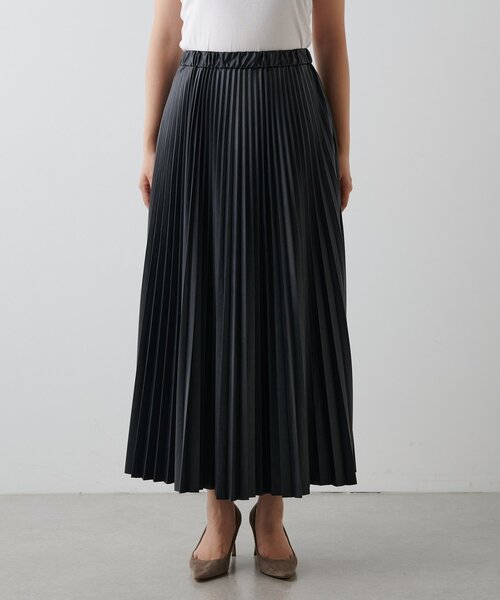 Drawing Numbers（ドローイング ナンバーズ）の「【Drawing Numbers】エコレザープリーツスカート（スカート・レディース・ブラック/ゴールド・38/36）」の12枚目の写真