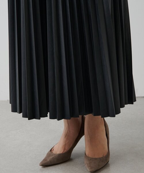 Drawing Numbers（ドローイング ナンバーズ）の「【Drawing Numbers】エコレザープリーツスカート（スカート・レディース・ブラック/ゴールド・38/36）」の16枚目の写真