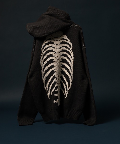 RE730 ボーン（骨）デザインパーカー（パーカー）｜RE730（アールイー