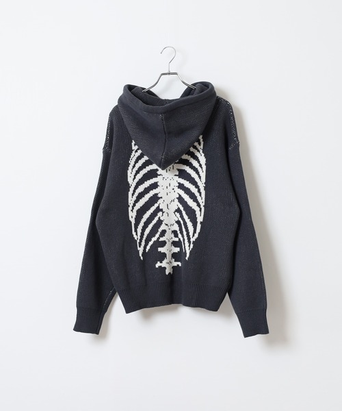 RE730 ボーン（骨）デザインパーカー（パーカー）｜RE730（アールイー