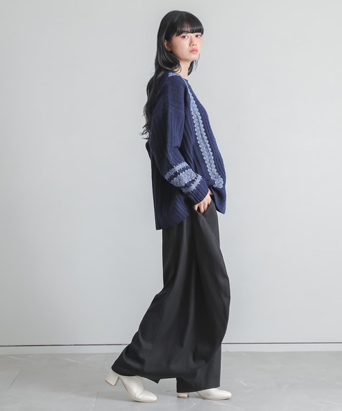 somari imagination(ソマリ イマジネーション)の「『レースデザインモヘヤタッチケーブルニット』(ニット/セーター・レディース・チャコールグレー/ネイビー・FREE)」の19枚目の写真