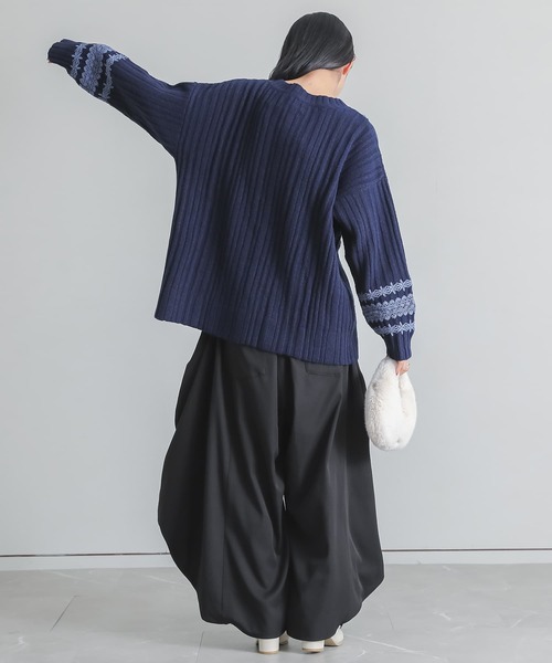 somari imagination(ソマリ イマジネーション)の「『レースデザインモヘヤタッチケーブルニット』(ニット/セーター・レディース・チャコールグレー/ネイビー・FREE)」の21枚目の写真