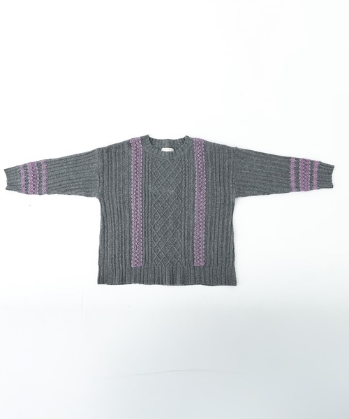 somari imagination(ソマリ イマジネーション)の「『レースデザインモヘヤタッチケーブルニット』(ニット/セーター・レディース・チャコールグレー/ネイビー・FREE)」の16枚目の写真