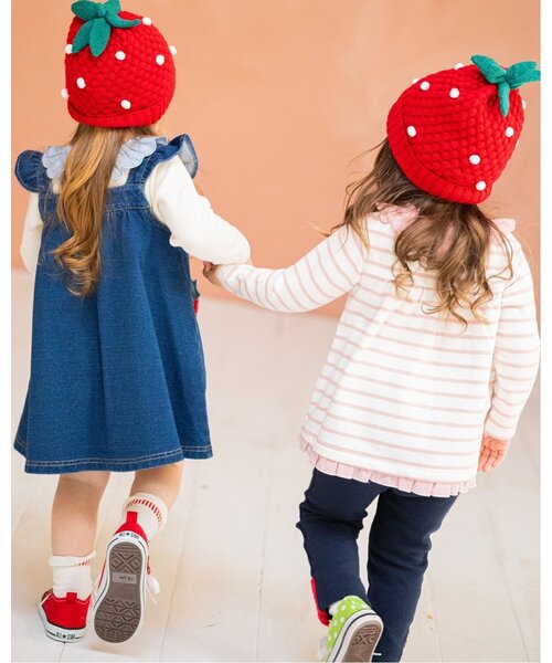 baby cheer（ベイビーチアー）の「イチゴポケットジャンパースカート（ジャンパースカート・キッズ・ネイビー・80ｃｍ/90cm/110cm/120cm/100cm）」の14枚目の写真