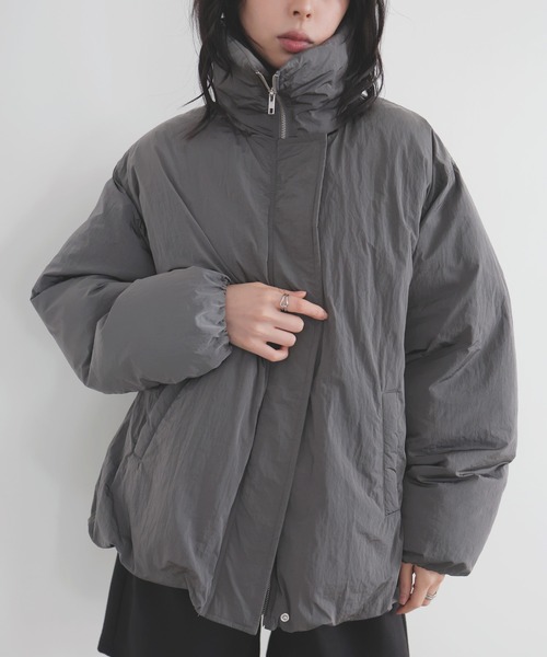 LIAN（リアン）の「バルーンダウンブルゾン（ダウンジャケット/コート・レディース・ブラウン/アイボリー/ブラック/チャコールグレー・FREE）」の8枚目の写真