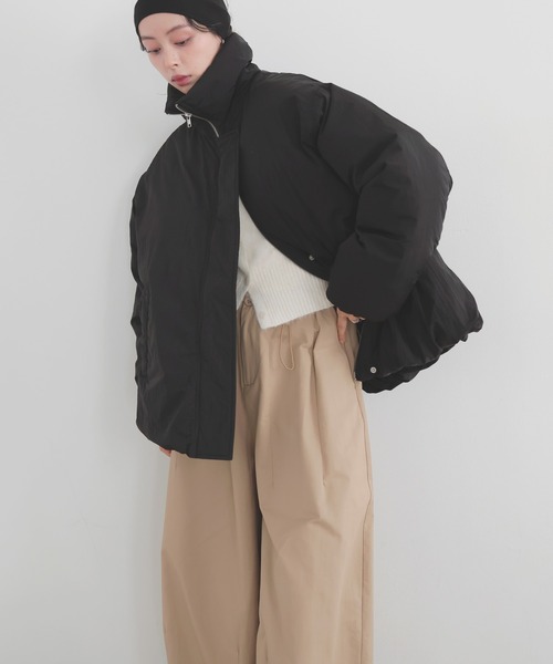 LIAN（リアン）の「バルーンダウンブルゾン（ダウンジャケット/コート・レディース・ブラウン/アイボリー/ブラック/チャコールグレー・FREE）」の12枚目の写真