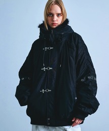 Revo. | オーバーサイズ ファイヤーマンバックル エコファー N-2B フライトジャケット【UNISEX】(ミリタリージャケット)