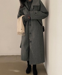 ONEP STAR（ワンピスター）の「バックスリットベルト付きステンカラーコート（ステンカラーコート）」