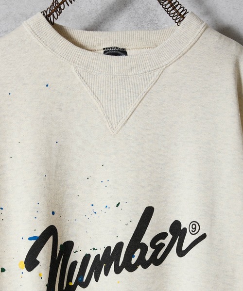 NUMBER (N)INE（ナンバーナイン）の「HAND PAINTED VINTAGE GAZETTE CREWNECK SWEATSHIRT(OATMEAL) / ハンドペイントヴィンテージ ガゼット クルーネック スウェット（スウェット・メンズ・ベージュ系1/ベージュ系2/ベージュ系3/ベージュ系4・2/4/3）」の6枚目の写真