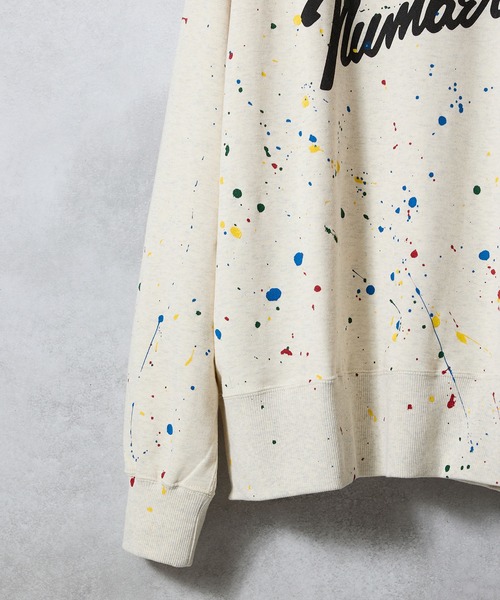 NUMBER (N)INE（ナンバーナイン）の「HAND PAINTED VINTAGE GAZETTE CREWNECK SWEATSHIRT(OATMEAL) / ハンドペイントヴィンテージ ガゼット クルーネック スウェット（スウェット・メンズ・ベージュ系1/ベージュ系2/ベージュ系3/ベージュ系4・2/4/3）」の7枚目の写真