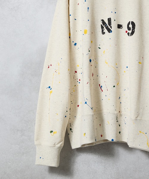 NUMBER (N)INE（ナンバーナイン）の「HAND PAINTED VINTAGE GAZETTE CREWNECK SWEATSHIRT(OATMEAL) / ハンドペイントヴィンテージ ガゼット クルーネック スウェット（スウェット・メンズ・ベージュ系1/ベージュ系2/ベージュ系3/ベージュ系4・2/4/3）」の18枚目の写真