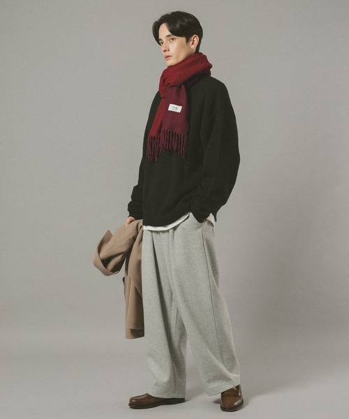 RAGEBLUE（レイジブルー）の「【WASHABLE】REVERSIBLE CASHMERE TOUCH MUFFLER / リバーシブル/カシミヤタッチマフラー（マフラー・メンズ・ダークグリーン/ダークブラウン/ワインレッド/ダークグレー/ネイビー・FREE）」の13枚目の写真