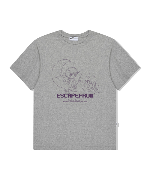 ESCAPEFROM(エスケープフロム)の「ルックアットザスター プリント オーバーサイズ 半袖Tシャツ グレー(Tシャツ/カットソー・レディース・その他・SMALL/MEDIUM/LARGE)」の1枚目の写真