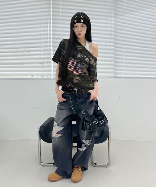 Midnight Move（ミッドナイトムーブ）の「set 89 t (camo)（Tシャツ/カットソー・レディース・その他・FREE）」の18枚目の写真