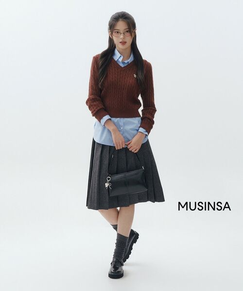 MUSINSA STANDARD WOMAN（ムシンサスタンダードウーマン）の「ウィメンズレクタングルショルダーバッグ[ブラック]（ショルダーバッグ・レディース・その他・FREE）」の10枚目の写真