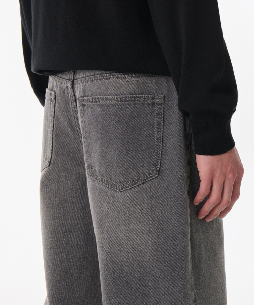 MUSINSA STANDARD（ムシンサスタンダード）の「カモンブラシ ワイドデニムパンツ [グレー]（デニムパンツ・メンズ・その他・40/38/42/36/34/32/30/31/33/26/27/28/29）」の5枚目の写真