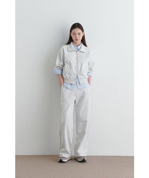 MUSINSA STANDARD WOMAN(ムシンサスタンダードウーマン)の「ウーマンズフラットテリーワイドラウンジスウェットパンツ【メランジライトグレー】(スウェットパンツ・レディース・その他・SMALL/MEDIUM/LARGE/X-SMALL)」の7枚目の写真