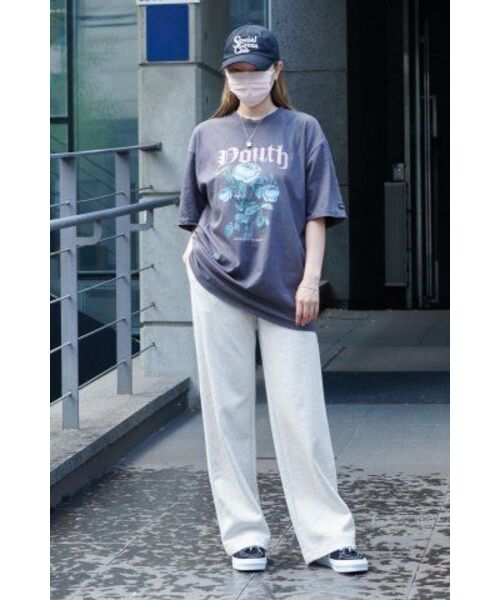 MUSINSA STANDARD WOMAN(ムシンサスタンダードウーマン)の「ウーマンズフラットテリーワイドラウンジスウェットパンツ【メランジライトグレー】(スウェットパンツ・レディース・その他・SMALL/MEDIUM/LARGE/X-SMALL)」の8枚目の写真