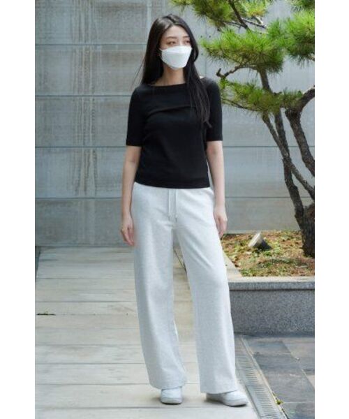 MUSINSA STANDARD WOMAN(ムシンサスタンダードウーマン)の「ウーマンズフラットテリーワイドラウンジスウェットパンツ【メランジライトグレー】(スウェットパンツ・レディース・その他・SMALL/MEDIUM/LARGE/X-SMALL)」の9枚目の写真