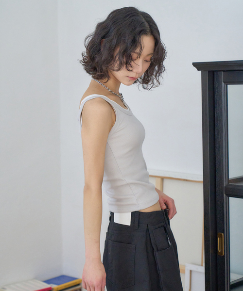 THE GREEN LAB（ザグリーンラボ）の「エッセンシャルリブスリーブレストップ [アイボリー]（Tシャツ/カットソー・レディース・その他・FREE）」の8枚目の写真
