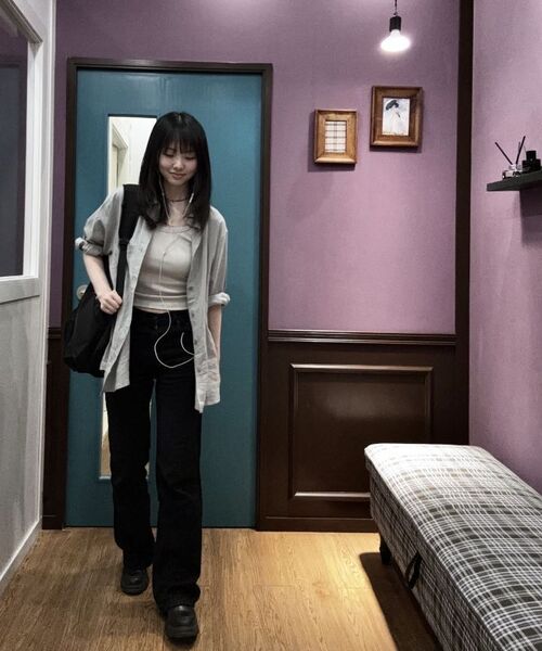 THE GREEN LAB（ザグリーンラボ）の「エッセンシャルリブスリーブレストップ [アイボリー]（Tシャツ/カットソー・レディース・その他・FREE）」の12枚目の写真