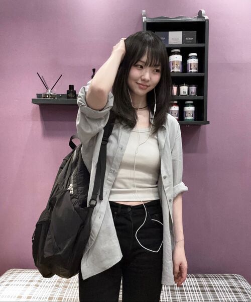 THE GREEN LAB（ザグリーンラボ）の「エッセンシャルリブスリーブレストップ [アイボリー]（Tシャツ/カットソー・レディース・その他・FREE）」の14枚目の写真