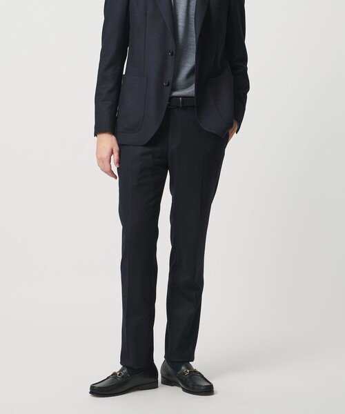 UNITED ARROWS(ユナイテッドアローズ)の「ストレッチフランネル ノープリーツ スラックス COMFORT EASY-MODEL ヨコストレッチ(スラックス・メンズ・グレー系/ネイビー・52/46/48/44/50)」の1枚目の写真