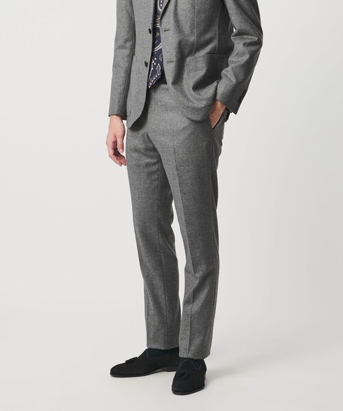 UNITED ARROWS(ユナイテッドアローズ)の「ストレッチフランネル ノープリーツ スラックス COMFORT EASY-MODEL ヨコストレッチ(スラックス・メンズ・グレー系/ネイビー・52/46/48/44/50)」の3枚目の写真