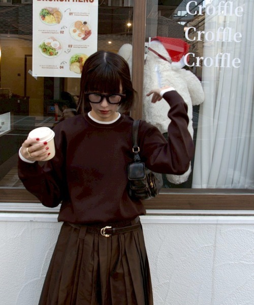 セール】【pufe】レイヤード風プルオーバー（ニット/セーター