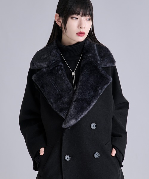 Ellno Loset（エルノロゼット）の「2wayエリファートレンチコート（トレンチコート・メンズ・チャコール/ブラック・MEDIUM/SMALL/LARGE）」の11枚目の写真