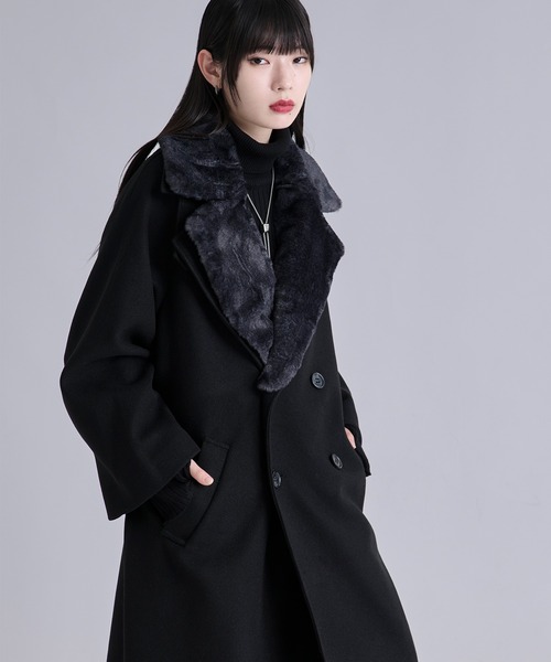 Ellno Loset（エルノロゼット）の「2wayエリファートレンチコート（トレンチコート・メンズ・チャコール/ブラック・MEDIUM/SMALL/LARGE）」の12枚目の写真